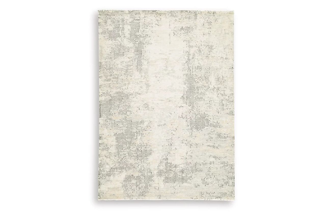 Raif Medium Rug In Gray and White R408082