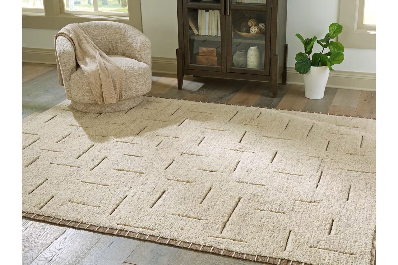Clayman Large Rug In Beige and Brown R408341