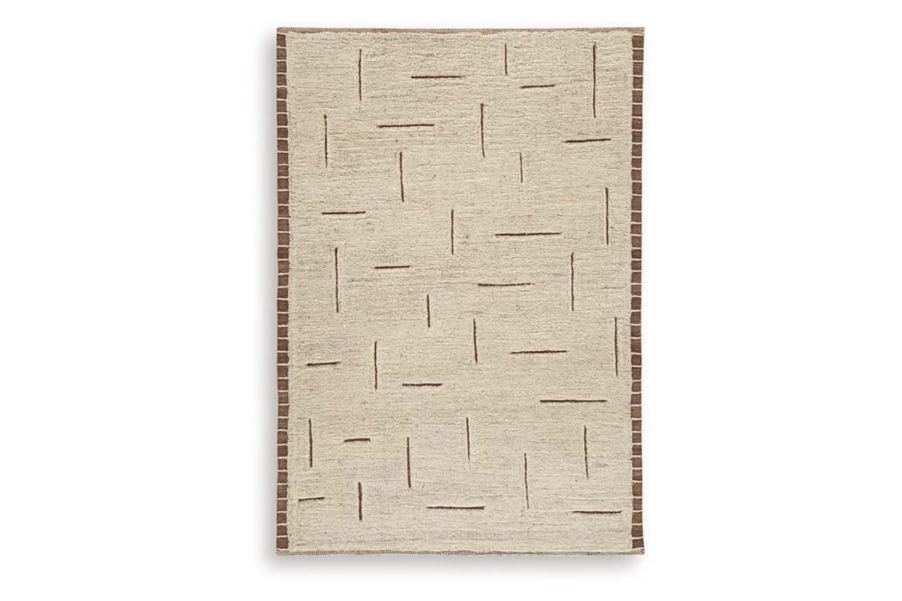 Clayman Medium Rug In Beige and Brown R408342