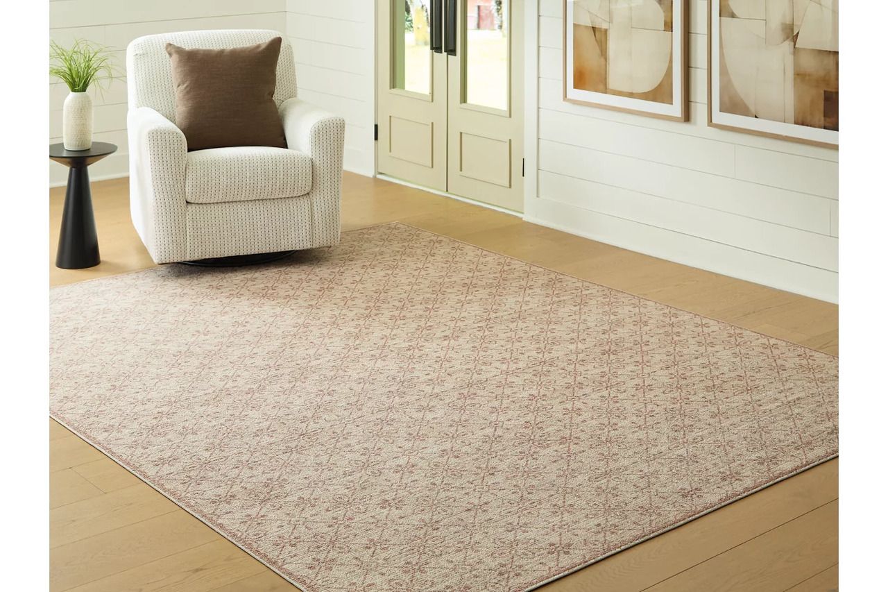 Lyamford Large Rug In Beige Gray and Brown R408501