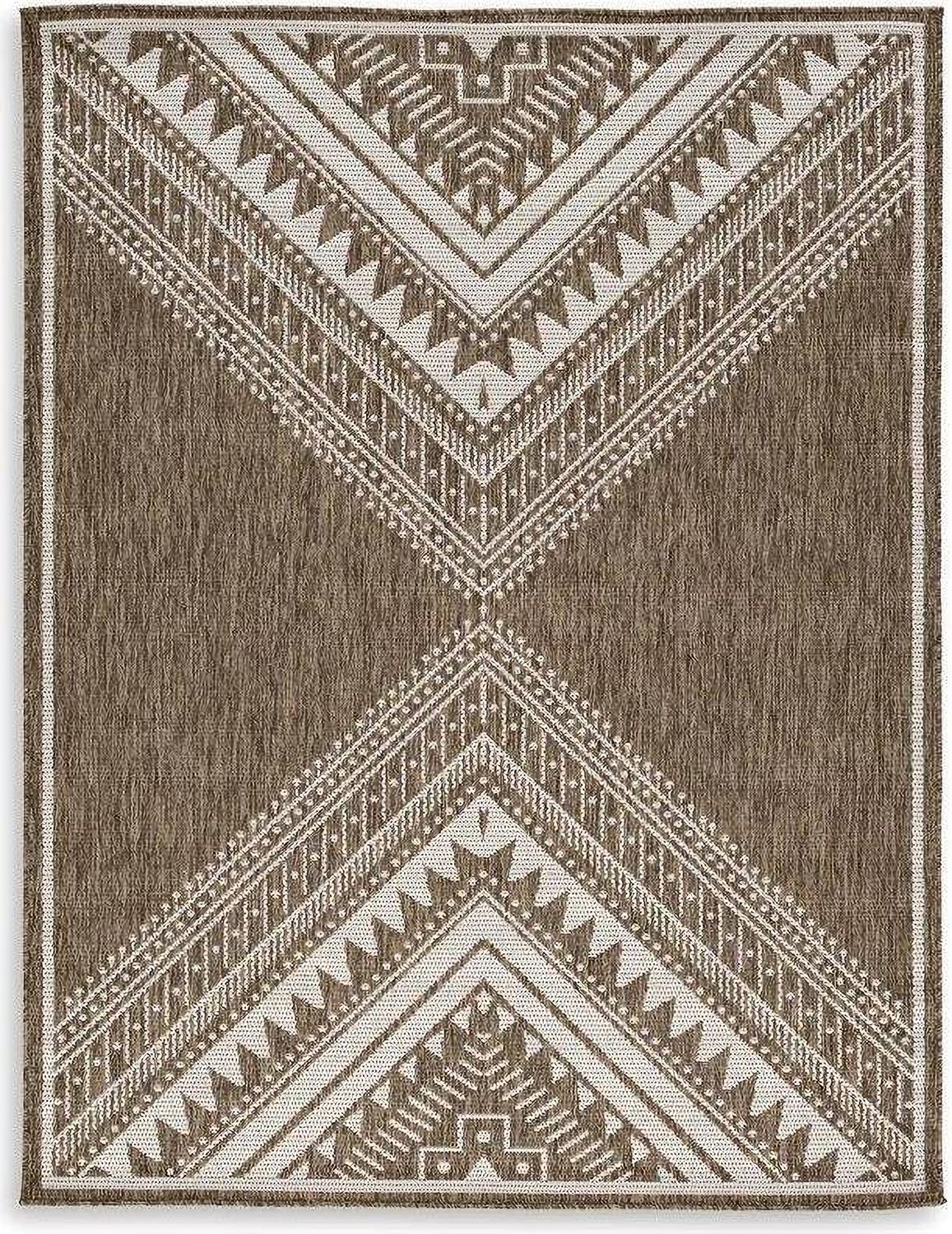 Dunsler 5 ft x 7 ft Rug In Brown and Cream R900012