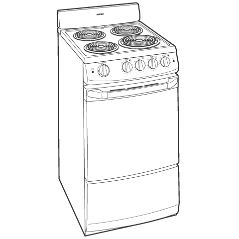 20" Electric Free-Standing Range RA720KCT