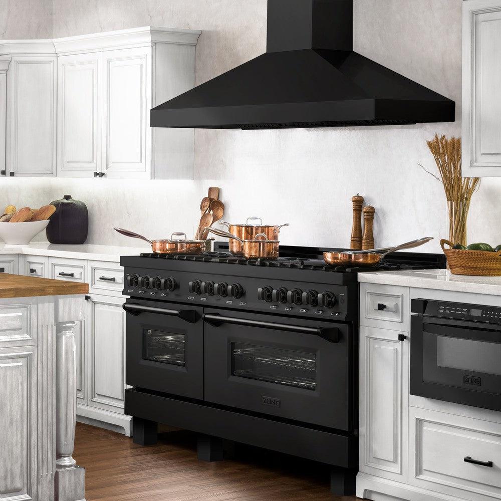 60" 7.4 cu. ft. Double Oven Dual Fuel Range with Gas Stove and Electric Oven with Brass Burners RAB60