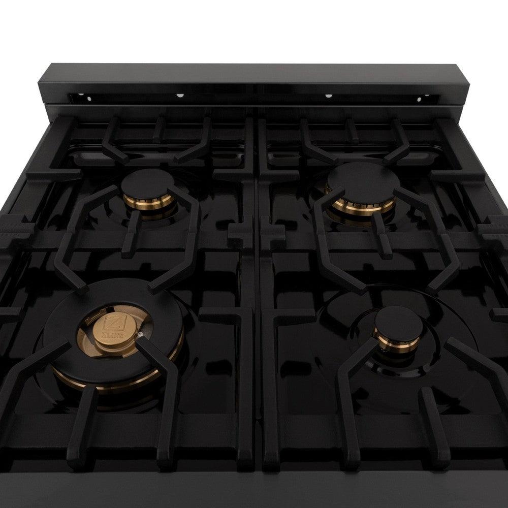 24" 2.8 cu. ft. Dual Fuel Range with Gas Stove and Electric Oven with Brass Burners RABBR24