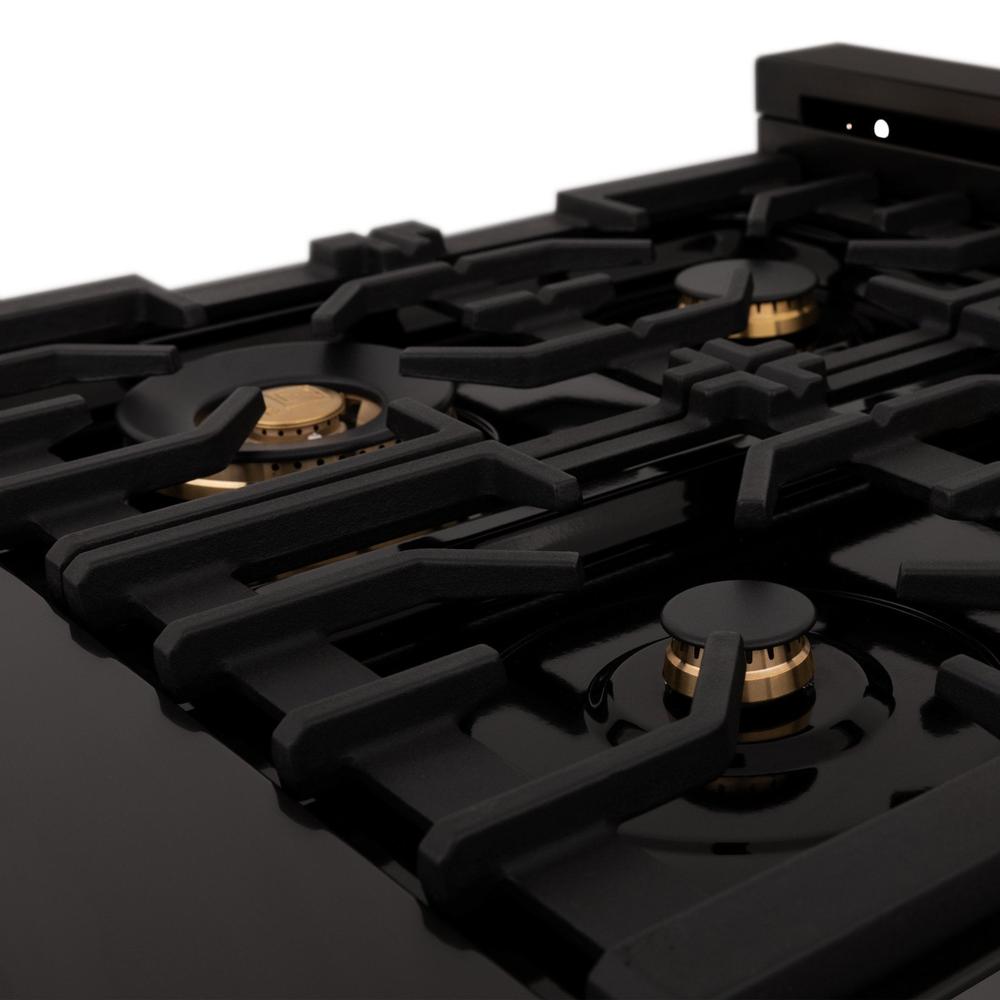24" 2.8 cu. ft. Dual Fuel Range with Gas Stove and Electric Oven with Brass Burners RABBR24