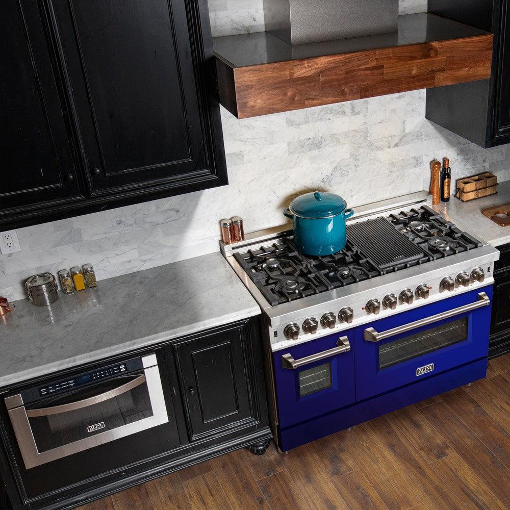 48" Professional Dual Fuel Range with Color Door Options (RA48) RABG48