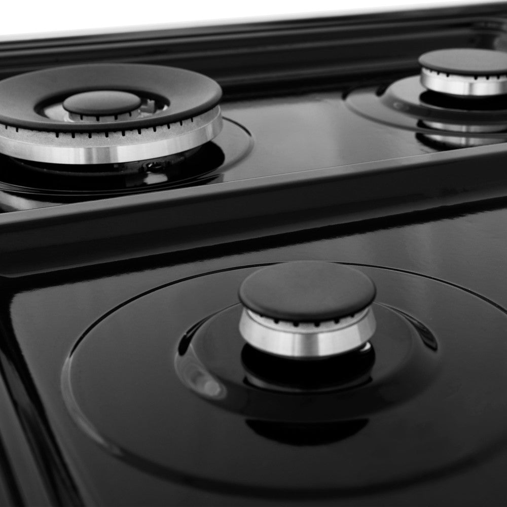 24 In. 2.8 Cu. Ft. Legacy Dual Fuel Range With 4 Burner Gas Cooktop And Electric Convection Oven In Stainless Steel And Black Matte Door RABLM24