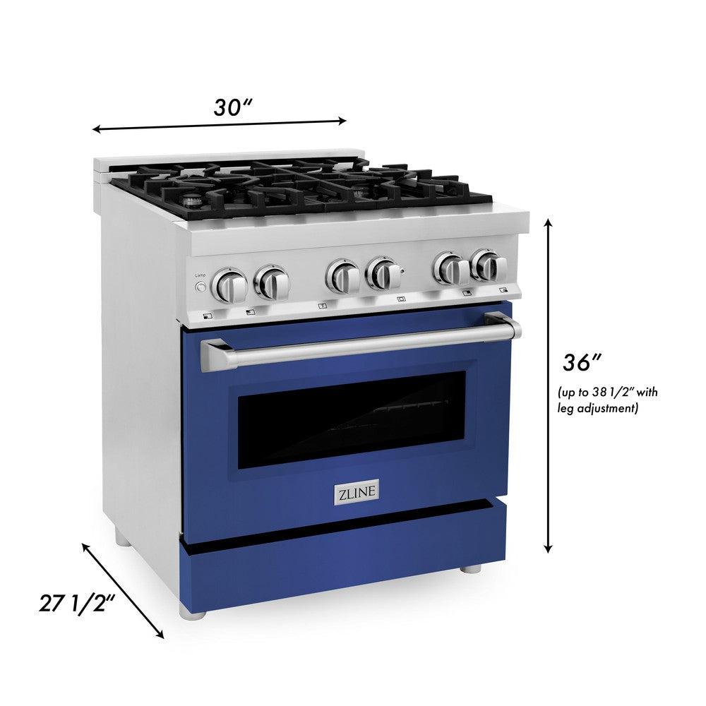 30" 4.0 cu. ft. Dual Fuel Range with Gas Stove and Electric Oven with Color Door Options (RA30) RABM30