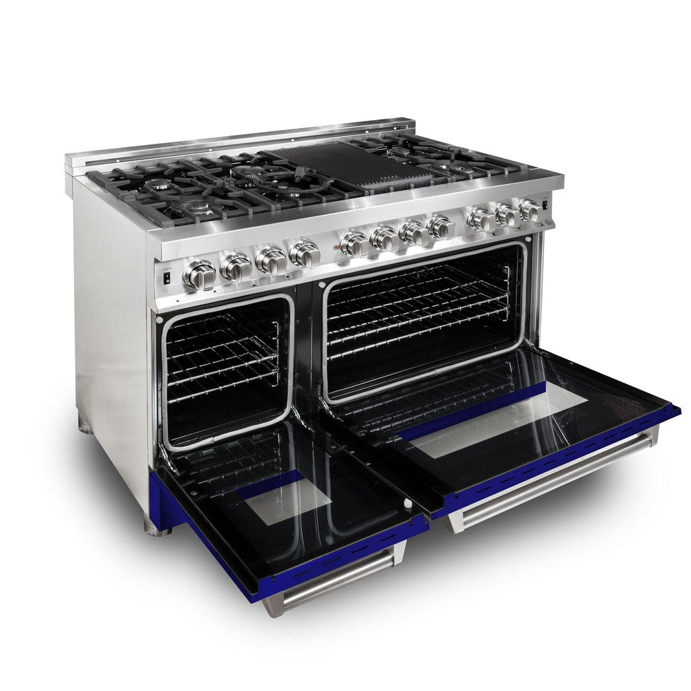 48" Professional Dual Fuel Range with Color Door Options (RA48) RABM48