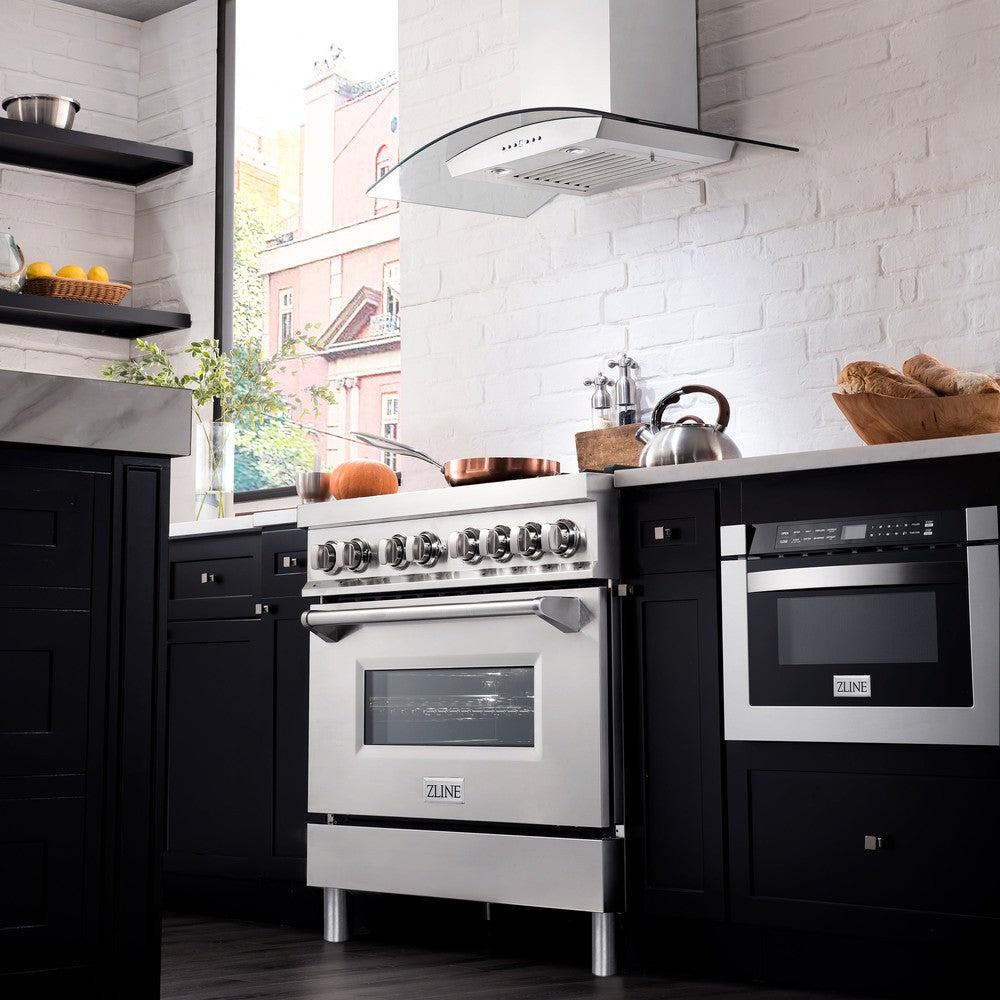 36 In. 4.6 Cu. Ft. Legacy Dual Fuel Range With Gas Cooktop And Electric Convection Oven In Stainless Steel With 6 Brass Burners RABR36
