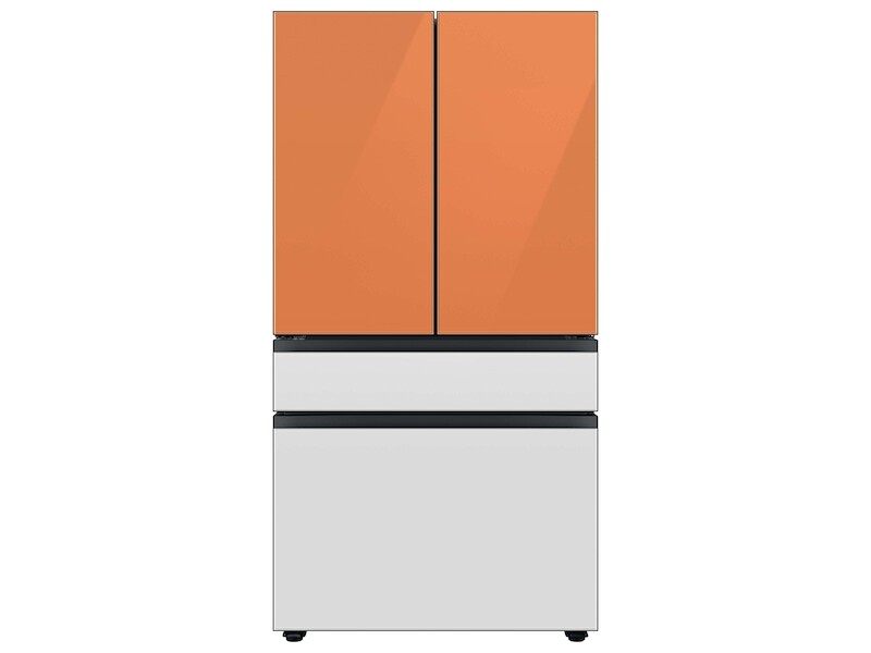 Bespoke 4-Door French Door Refrigerator Panel in White Glass - Middle Panel RAF36DMM12AA