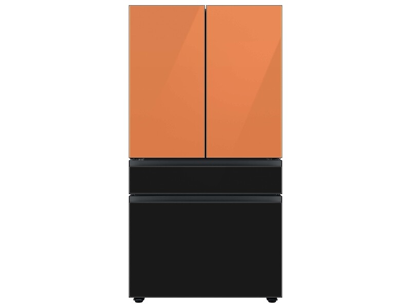 Bespoke 4-Door French Door Refrigerator Panel in Charcoal Glass - Middle Panel RAF36DMM33AA