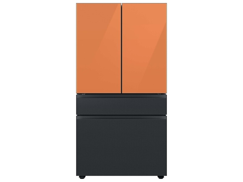 Bespoke 4-Door French Door Refrigerator Panel in Matte Black Steel - Middle Panel RAF36DMMMTAA