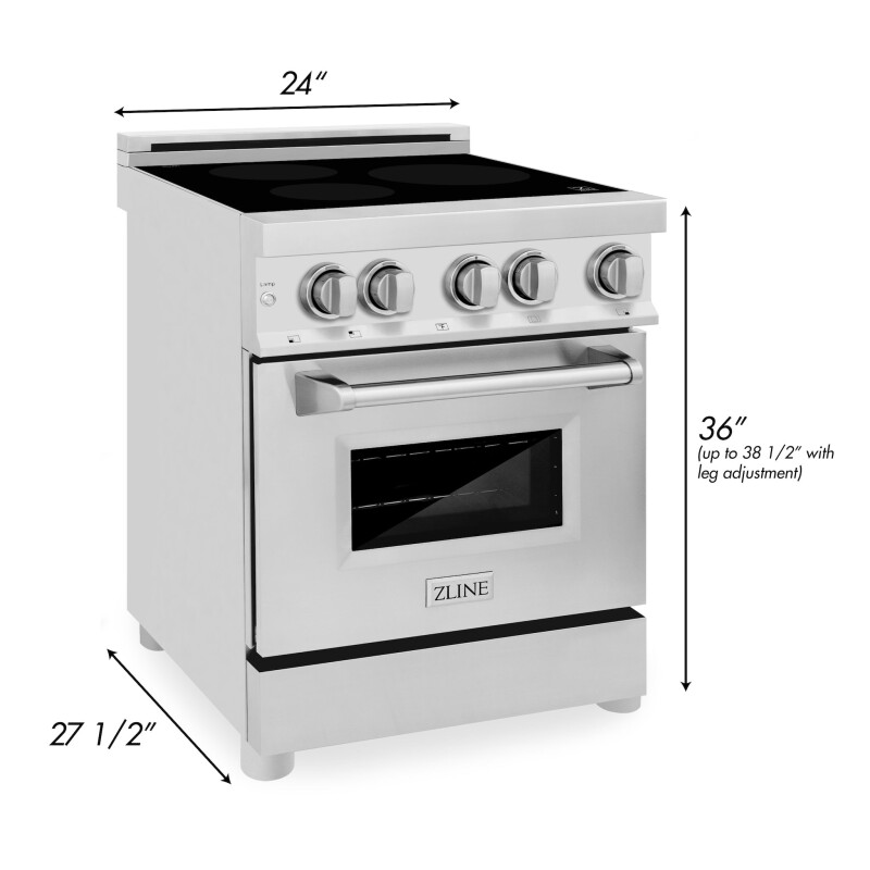 24" 2.8 cu. ft. Induction Range with a 3 Element Stove and Electric Oven RAIND24, product image 10 of 60