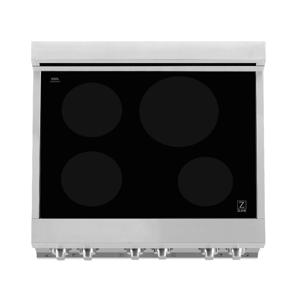 30" 4.0 cu. ft. Induction Range with a 4 Element Stove and Electric Oven RAIND30