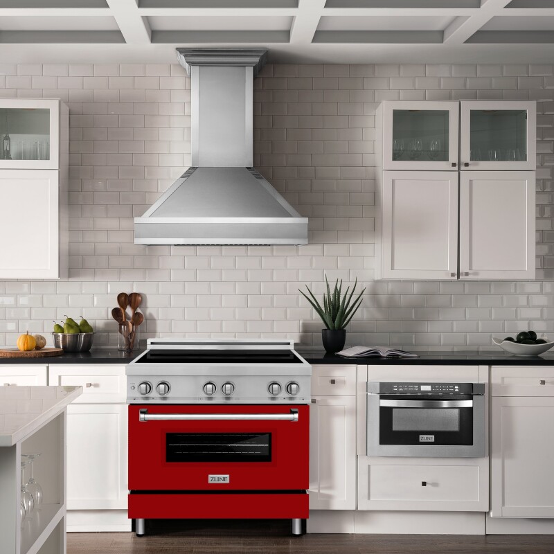 36" 4.6 cu. ft. Induction Range with a 4 Element Stove and Electric Oven RAIND36