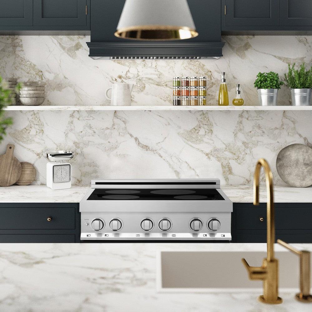 30" 4.0 cu. ft. Induction Range with a 4 Element Stove and Electric Oven RAINDBLM30, product image 2 of 8