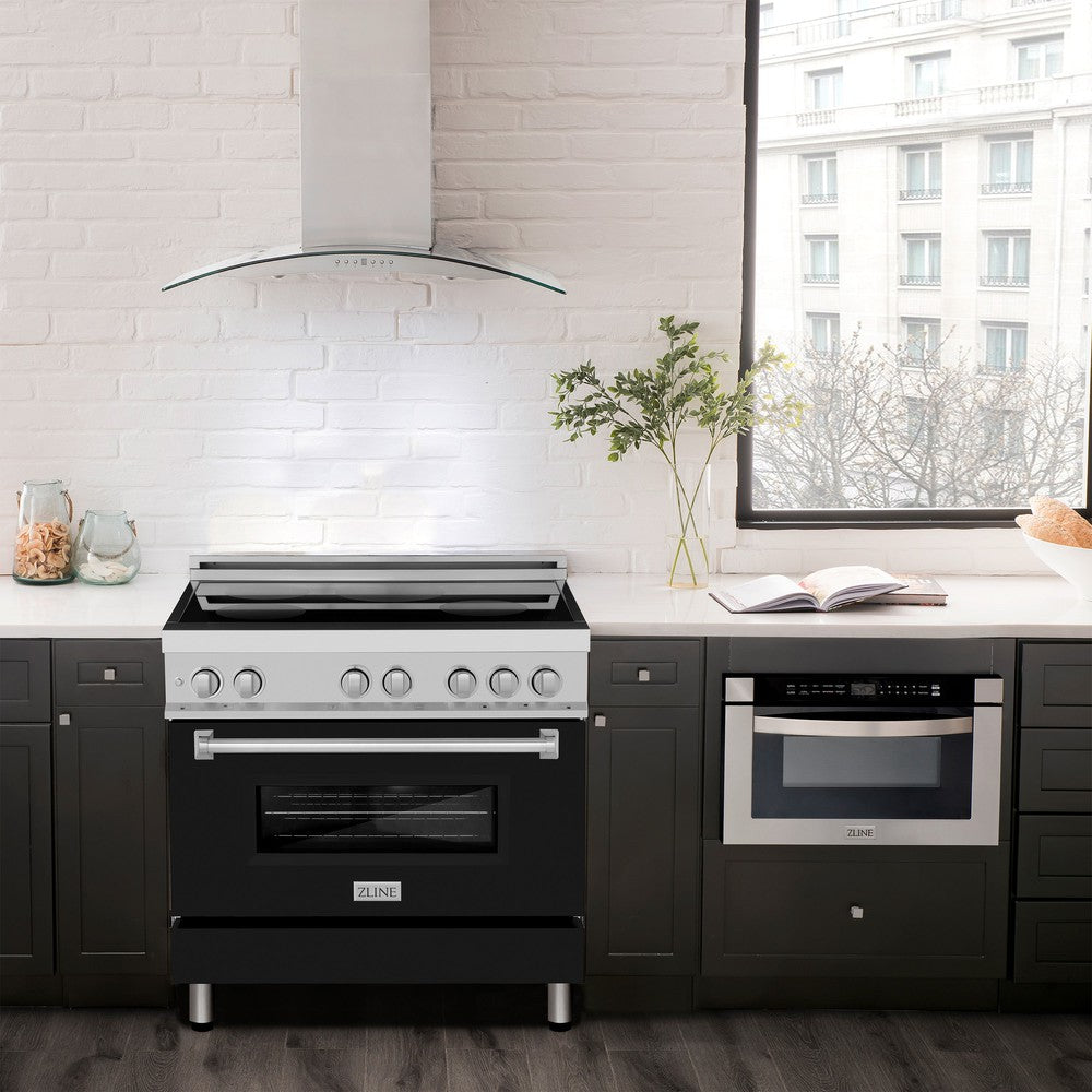 36" 4.6 cu. ft. Induction Range with a 4 Element Stove and Electric Oven RAINDBLM36, product image 2 of 11