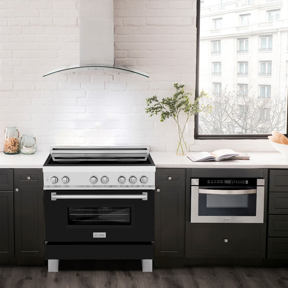 36" 4.6 cu. ft. Induction Range with a 4 Element Stove and Electric Oven RAINDSBLM36, product image 2 of 11