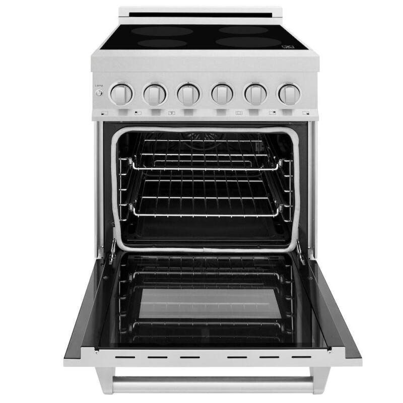 ZLINE 24 in. 2.8 cu. ft. Legacy Induction Range with 4 Element Cooktop and Electric Oven in Satin Stainless Steel (RAINDS-SN-24) RAINDSSN24, product image 4 of 12
