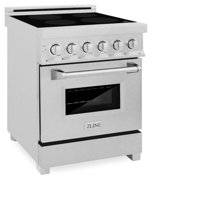 ZLINE 24 in. 2.8 cu. ft. Legacy Induction Range with 4 Element Cooktop and Electric Oven in Satin Stainless Steel (RAINDS-SN-24) RAINDSSN24, product image 5 of 12