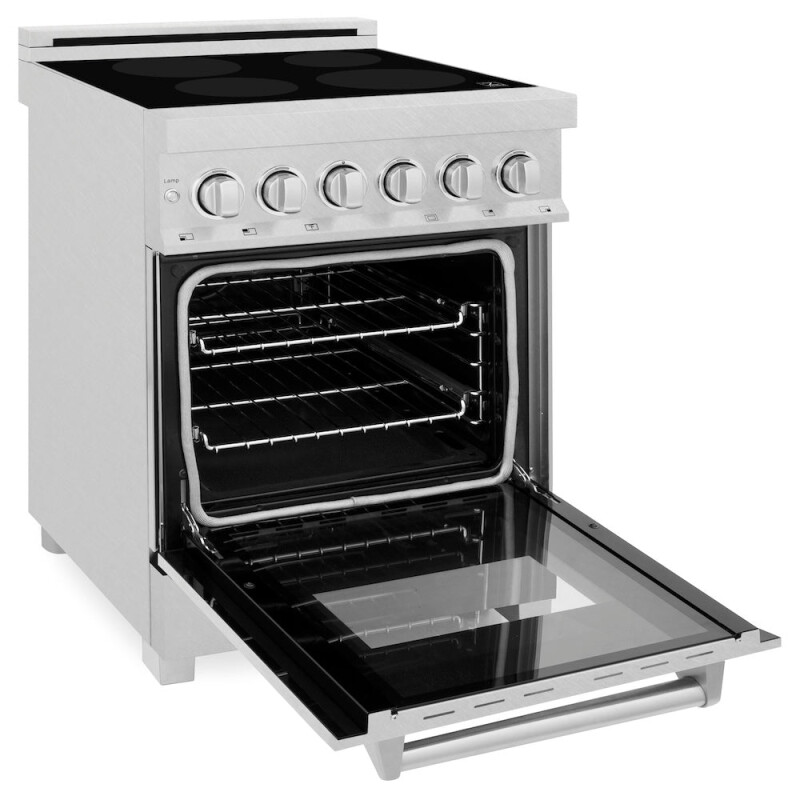 ZLINE 24 in. 2.8 cu. ft. Legacy Induction Range with 4 Element Cooktop and Electric Oven in Satin Stainless Steel (RAINDS-SN-24) RAINDSSN24, product image 6 of 12