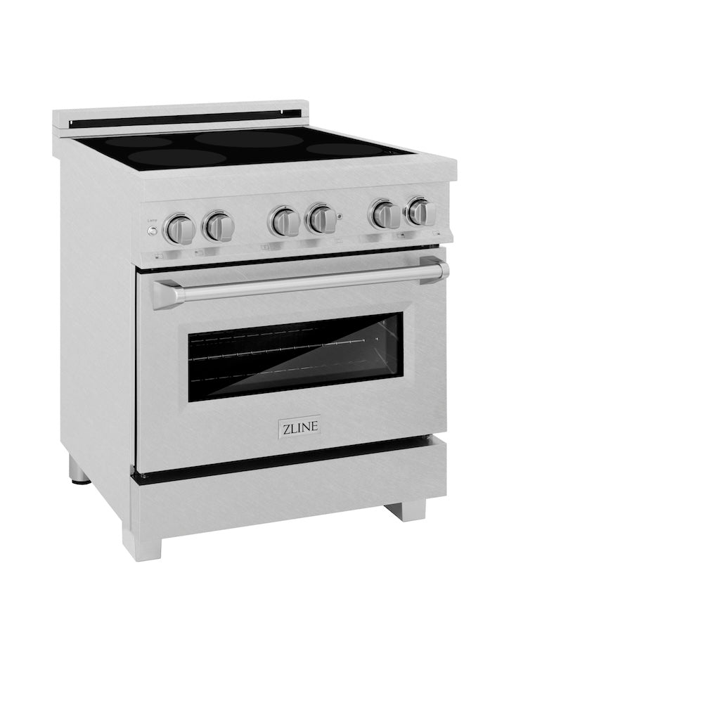 ZLINE 30 in. 4.0 cu. ft. Legacy Induction Range with 4 Element Cooktop and Electric Oven in DuraSnow® Stainless Steel (RAINDS-SN-30) RAINDSSN30, product image 5 of 12