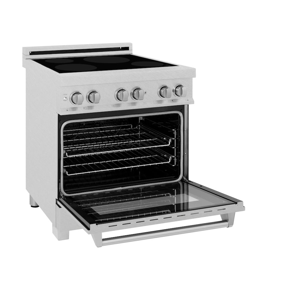 ZLINE 30 in. 4.0 cu. ft. Legacy Induction Range with 4 Element Cooktop and Electric Oven in DuraSnow® Stainless Steel (RAINDS-SN-30) RAINDSSN30, product image 6 of 12