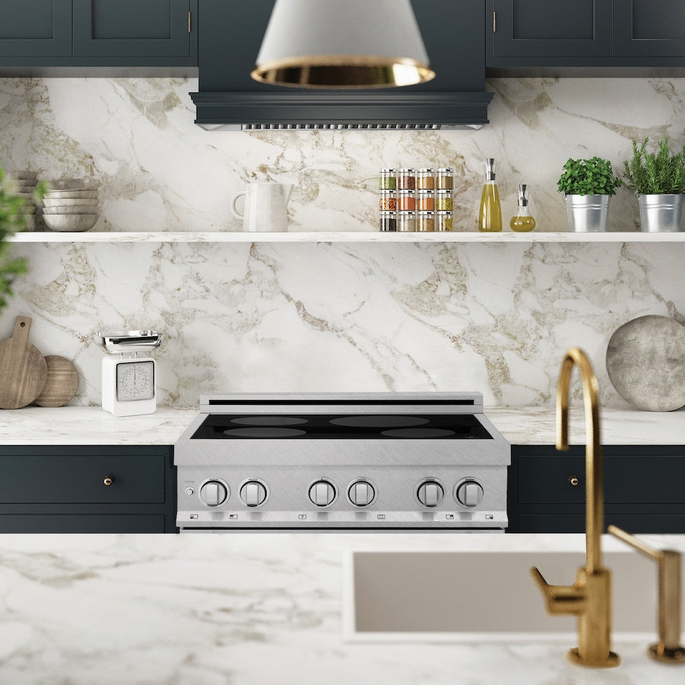 30" 4.0 cu. ft. Induction Range with a 4 Element Stove and Electric Oven RAINDSWM30