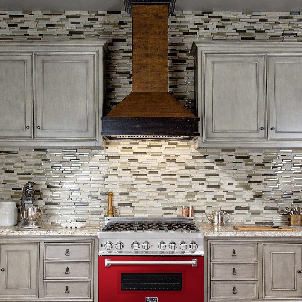 36" Dual Fuel Range with Gas Stove and Electric Oven with Color Door Options (RA36) RARG36