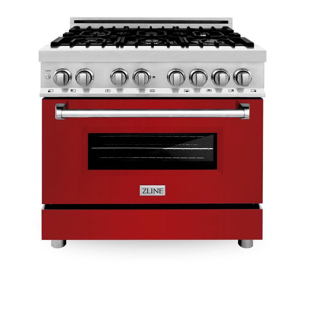 36" Dual Fuel Range with Gas Stove and Electric Oven with Color Door Options (RA36) RARG36