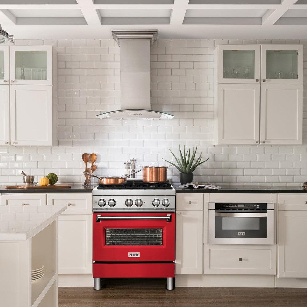 30" 4.0 cu. ft. Dual Fuel Range with Gas Stove and Electric Oven with Color Door Options (RA30) RARM30