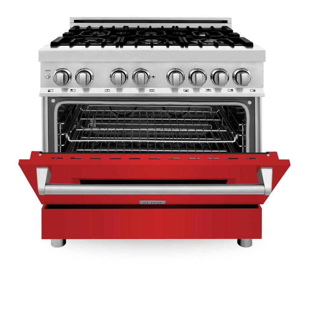 36" Dual Fuel Range with Gas Stove and Electric Oven with Color Door Options (RA36) RARM36