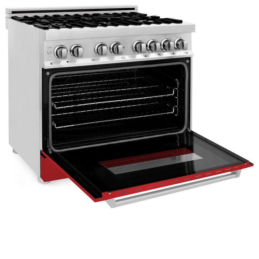 36" Dual Fuel Range with Gas Stove and Electric Oven with Color Door Options (RA36) RARM36