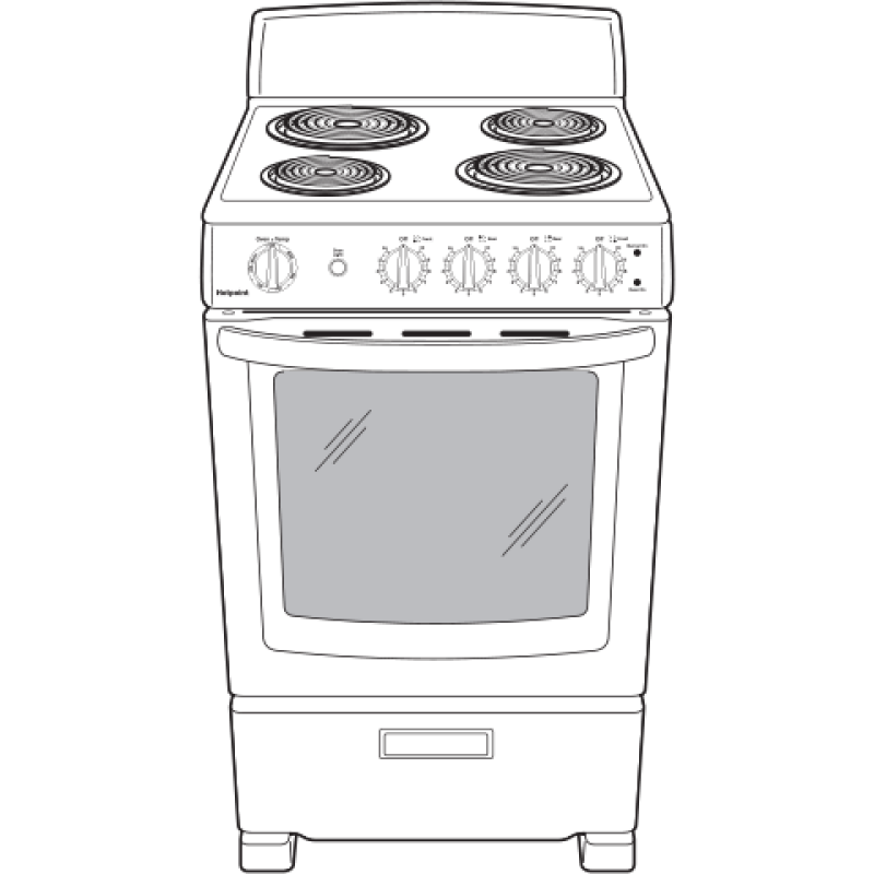 Hotpoint® ENERGY STAR® 24" Electric Free-Standing Front-Control Range view 10