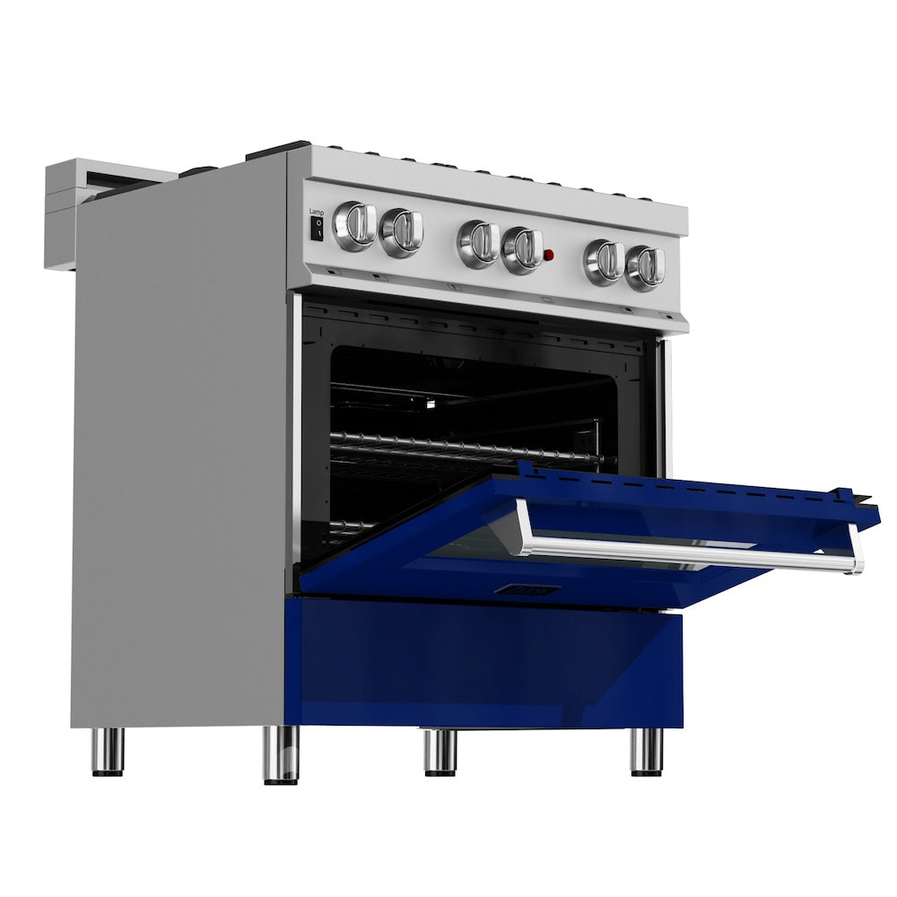 30" 4.0 cu. ft. Dual Fuel Range with Gas Stove and Electric Oven and Door (RAS-30) RASBG30