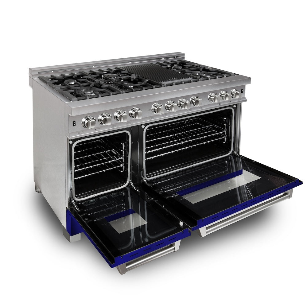 48" 6.0 cu. ft. Dual Fuel Range with Gas Stove and Electric Oven (RAS-48) RASBM48