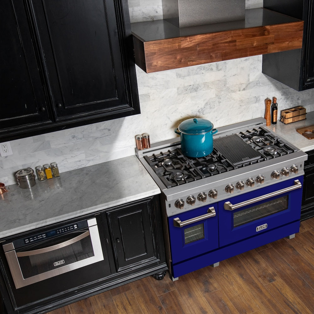 48" 6.0 cu. ft. Dual Fuel Range with Gas Stove and Electric Oven (RAS-48) RASBM48