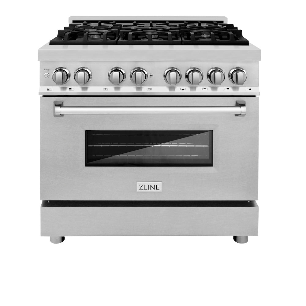 36 In. 4.6 Cu. Ft. Legacy Dual Fuel Range With 6 Burner Gas Cooktop And Electric Convection Oven In Stainless Steel With Satin Stainless Steel Door RASN36