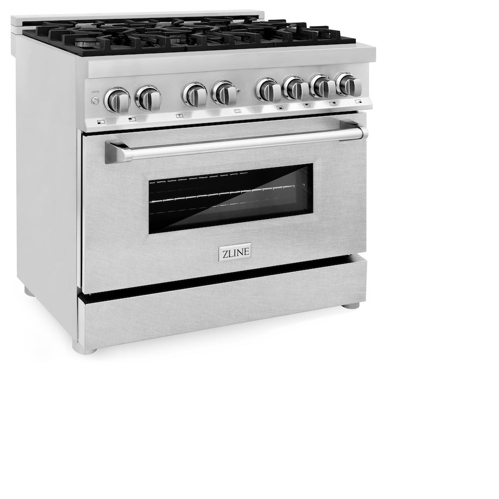 36 In. 4.6 Cu. Ft. Legacy Dual Fuel Range With 6 Burner Gas Cooktop And Electric Convection Oven In Stainless Steel With Satin Stainless Steel Door RASN36