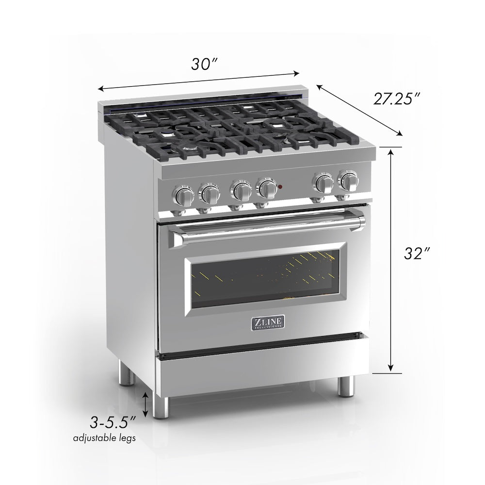 36" 4.6 cu. ft. Dual Fuel Range with Gas Stove and Electric Oven (RAS-36) RASRG36