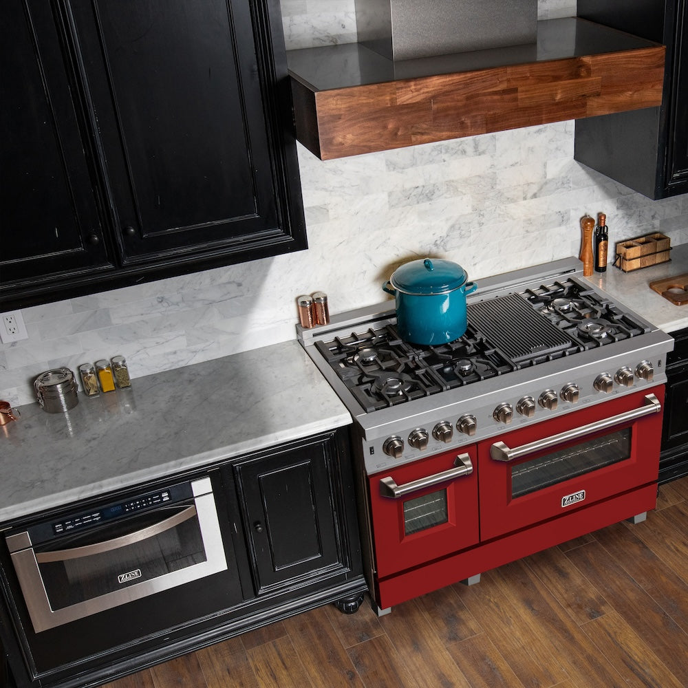 48" 6.0 cu. ft. Dual Fuel Range with Gas Stove and Electric Oven (RAS-48) RASRM48