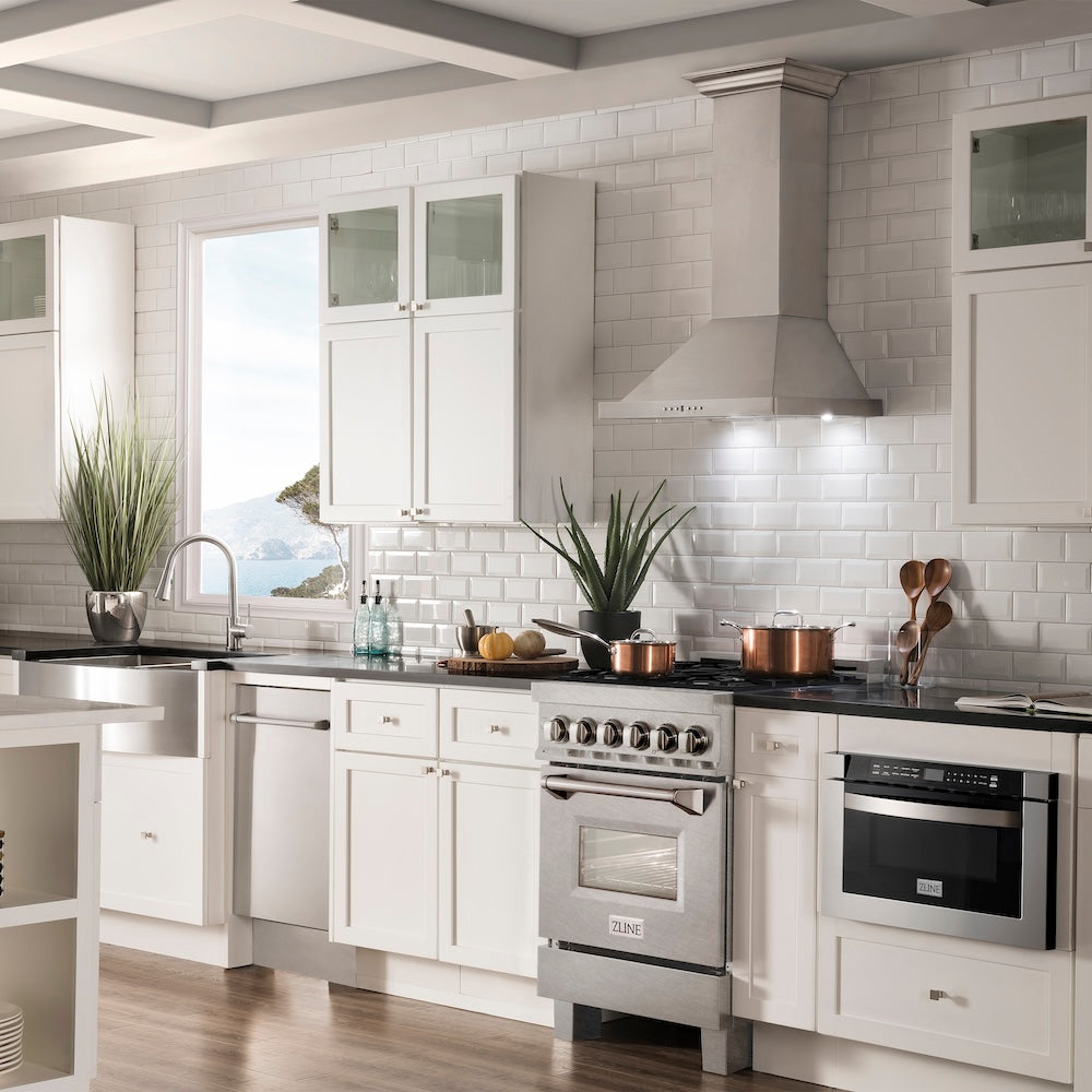 24 In. 2.8 Cu. Ft. Legacy Dual Fuel Range With 4 Burner Gas Cooktop And Electric Convection Oven In Satin Stainless Steel RASSN24