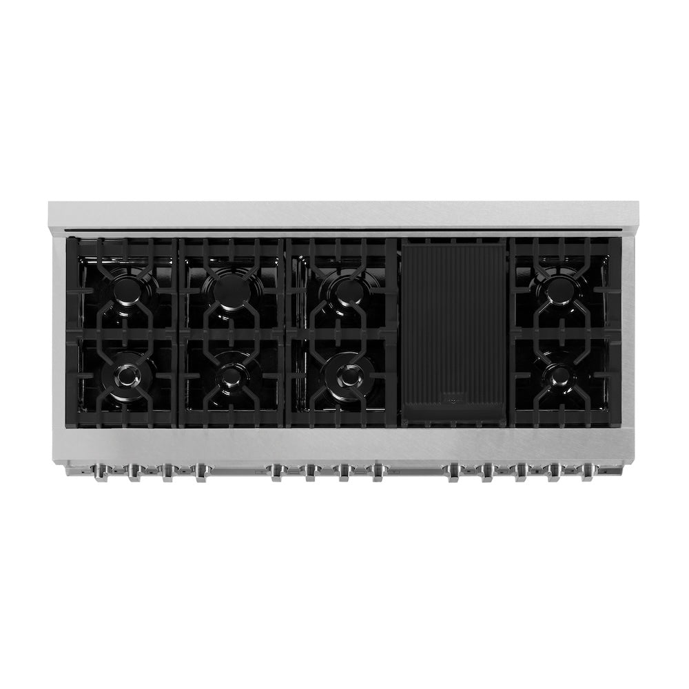 60 In. 7.4 Cu. Ft. Legacy Dual Fuel Range With 9 Burner Gas Cooktop And 2 Electric Convection Ovens In Satin Stainless Steel RASSN60