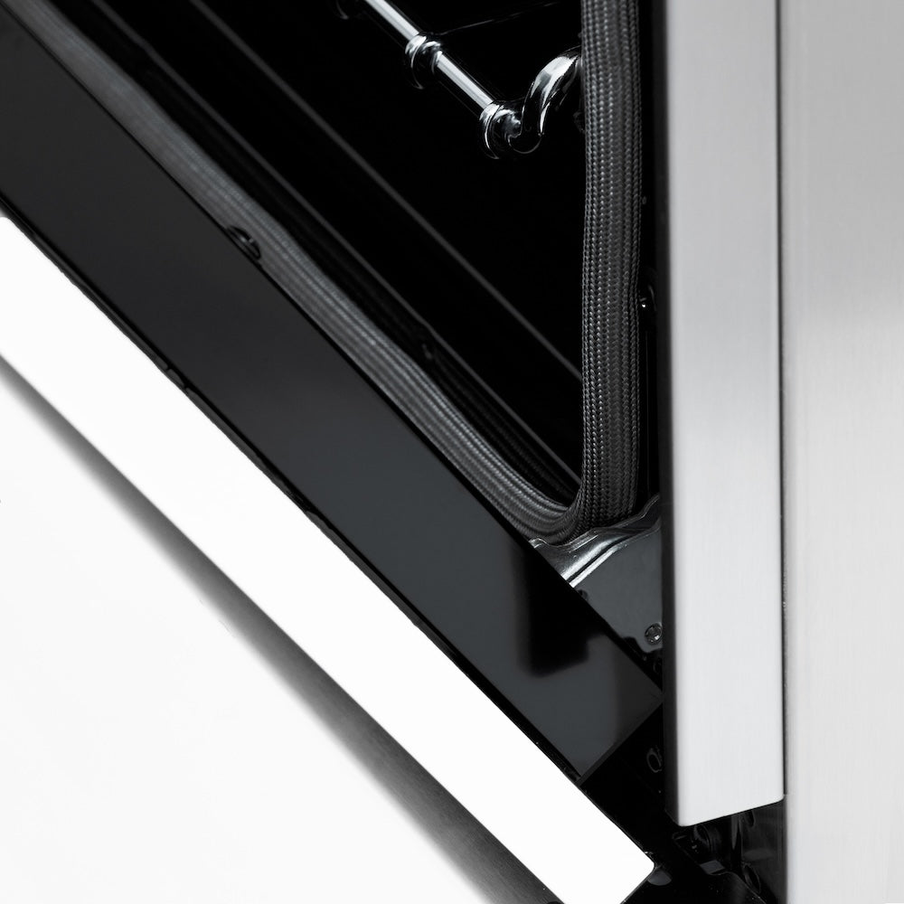 36 In. 4.6 Cu. Ft. Legacy Dual Fuel Range With 6 Burner Gas Cooktop And Electric Convection Oven In Satin Stainless Steel And White Matte Door RASWM36