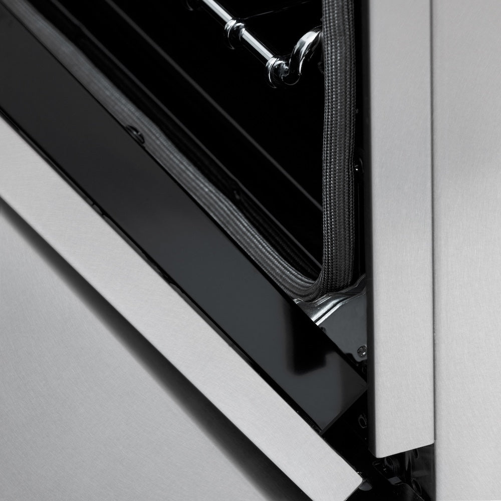 Autograph Edition 30 In. 4.0 Cu. Ft. Legacy Dual Fuel Range With 4 Burner Gas Cooktop And Electric Convection Oven In Satin Stainless Steel And Polished Gold Accents RASZSN30G