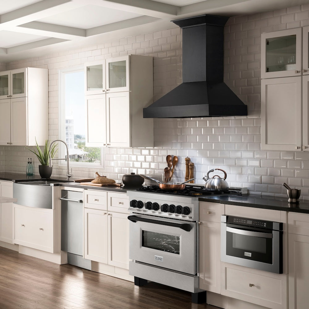 Autograph Edition 36 In. 4.6 Cu. Ft. Legacy Dual Fuel Range With 6 Burner Gas Cooktop And Electric Convection Oven In Satin Stainless Steel And Matte Black Accents RASZSN36MB