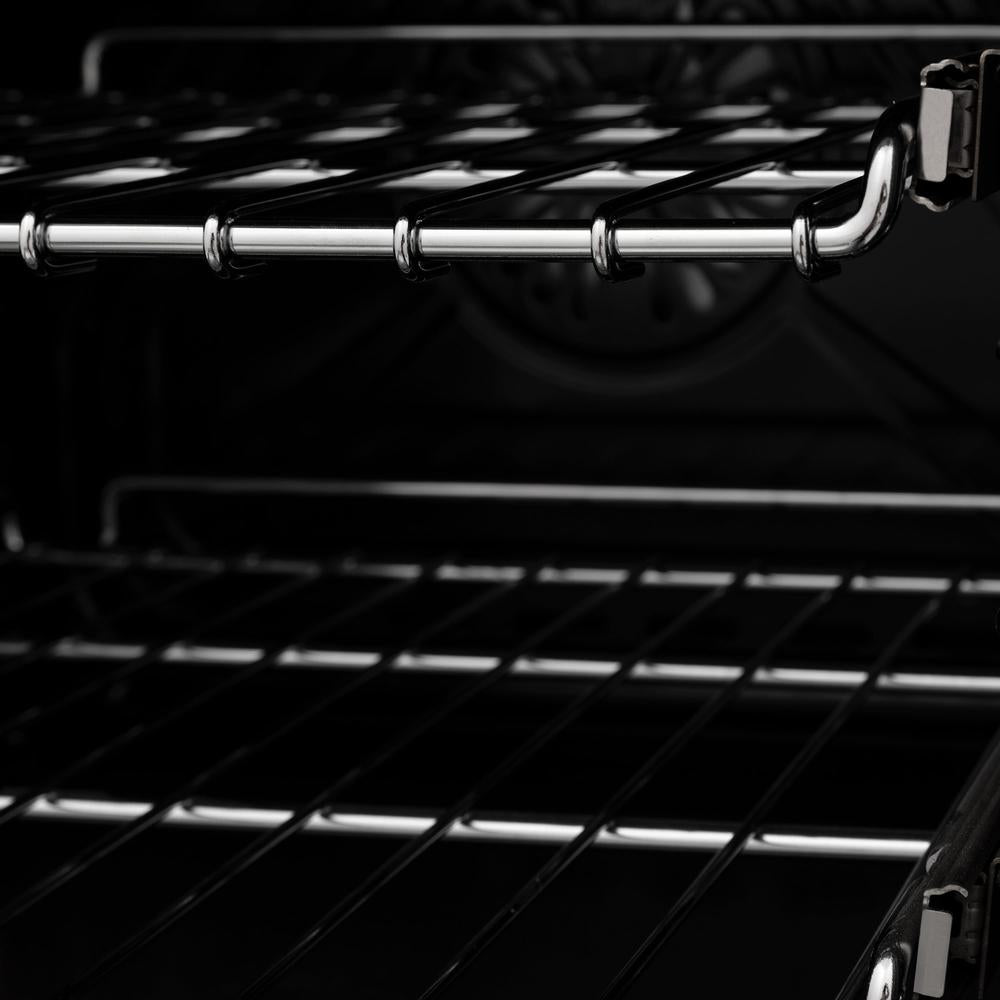 Autograph Edition 48 In. 6.0 Cu. Ft. Legacy Dual Fuel Range With 7 Burner Gas Cooktop And 2 Electric Ovens In Satin Stainless Steel And Matte Black Accents RASZSN48MB