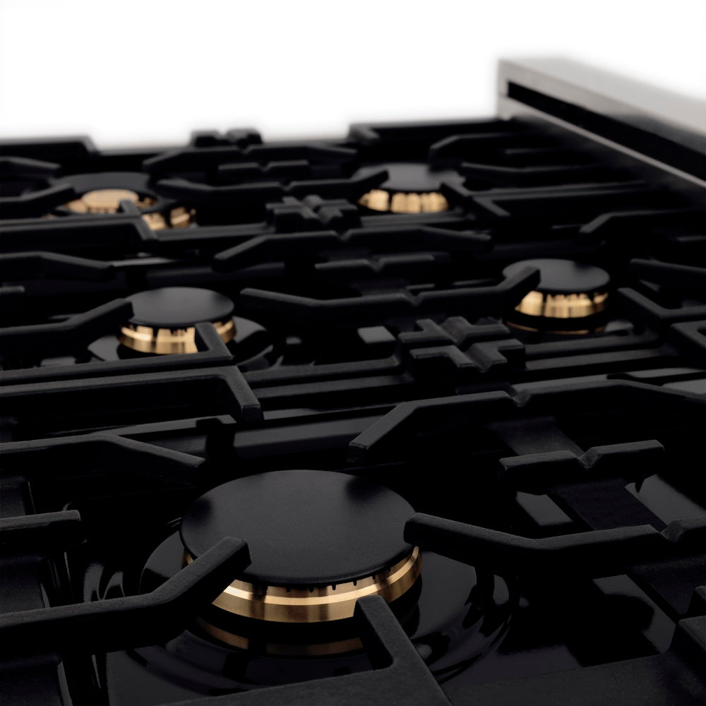 Autograph Edition 36 In. 4.6 Cu. Ft. Legacy Dual Fuel Range With 6 Burner Gas Cooktop And Electric Convection Oven In Satin Stainless Steel With White Matte Door And Matte Black Accents RASZWM36MB