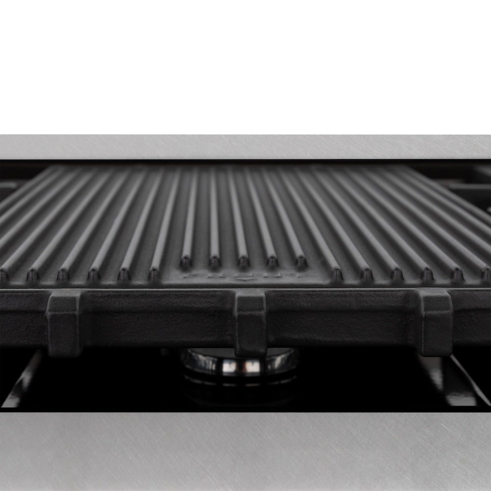 Autograph Edition 48 In. 6.0 Cu. Ft. Legacy Dual Fuel Range With 7 Burner Gas Cooktop And 2 Electric Ovens In Satin Stainless Steel With White Matte Doors And Champagne Bronze Accents RASZWM48CB